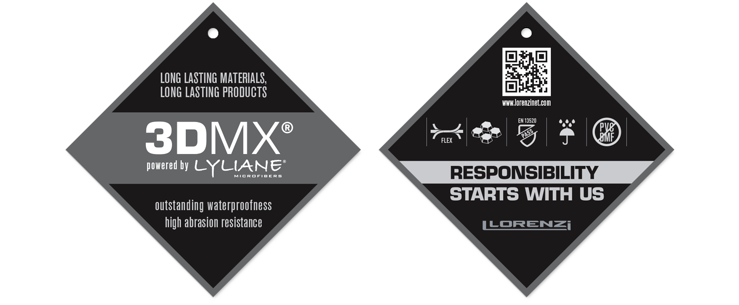 long lasting materials, long lasting products - 3DMX powered by LYLIANE Microfibers - outstanding waterproofness, high abrasion resistance